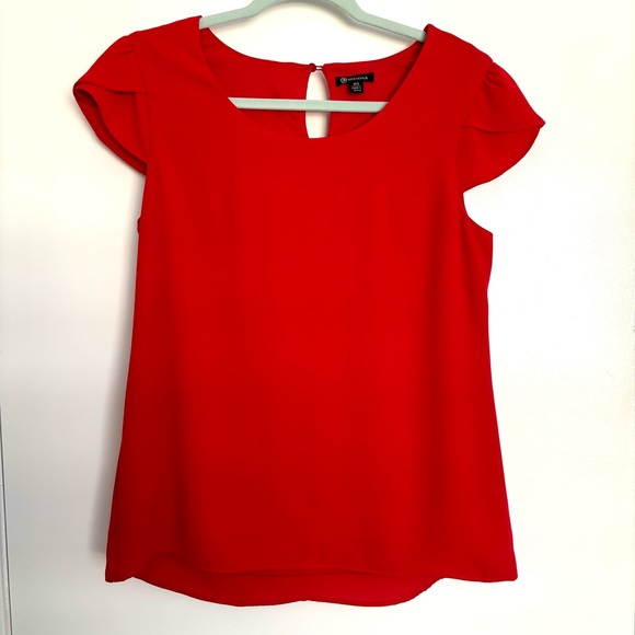 Versona Petal Sleeve Chiffon Blouse - Picture 2 of 3